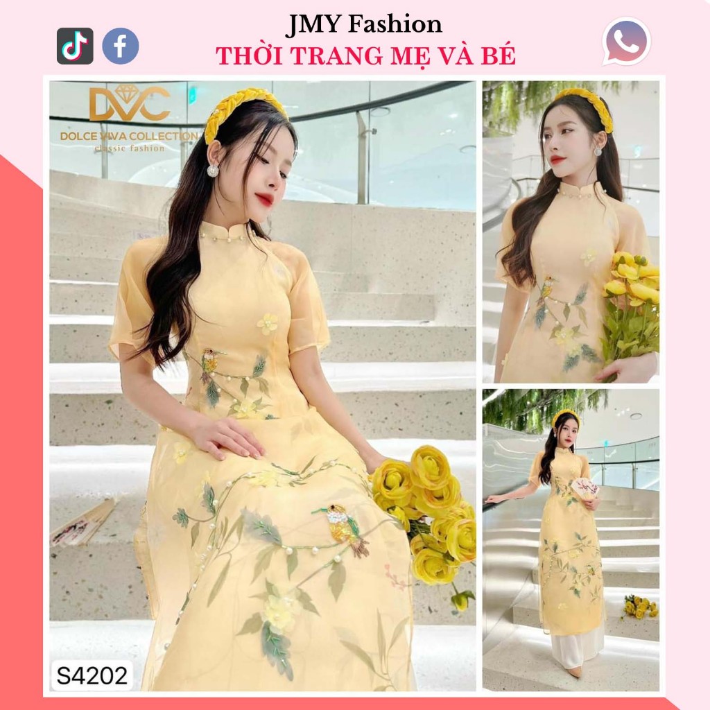 [CNY 2024] S4202 Set of high-quality handmade flower embroidered ao dai ...