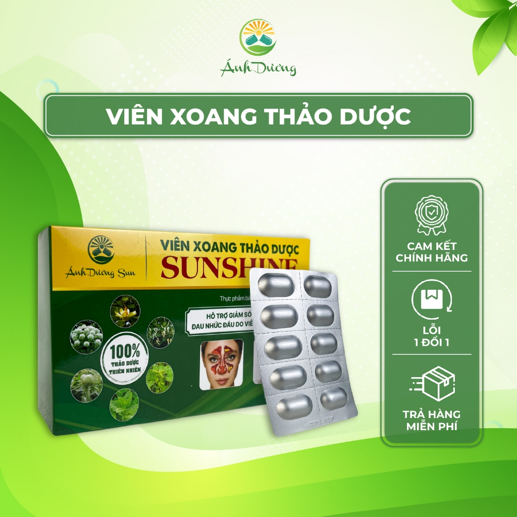 Anh Duong Sun Herbal Sinus Tablets Support Sinus Allergic Sinusitis And