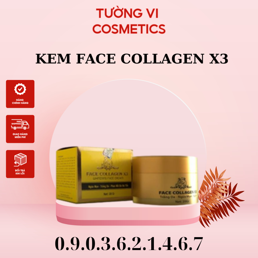 Face Collagen X3 Cream Dong Anh White Skin Erase Freckles Acne Shopee