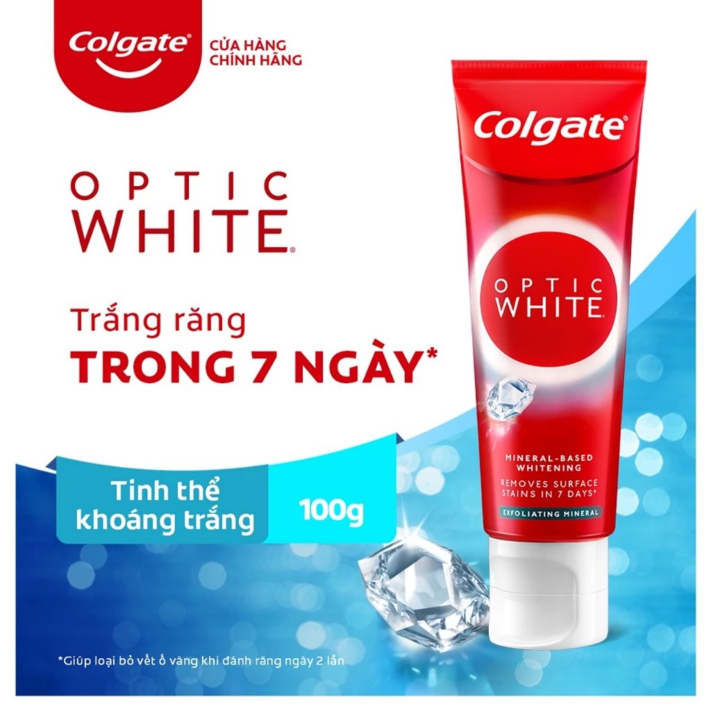 Colgate Optic White Exfoliating Mineral Radiant White Toothpaste 100g ...