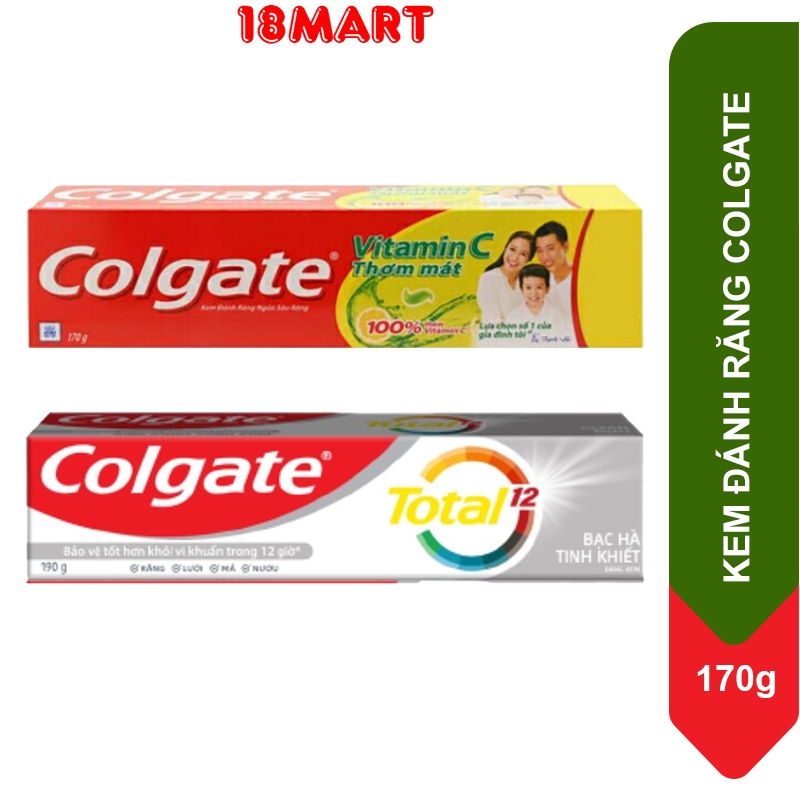 Colgate Total Clean Mint & Vitamin C Toothpaste 12 Hint Total Clean 