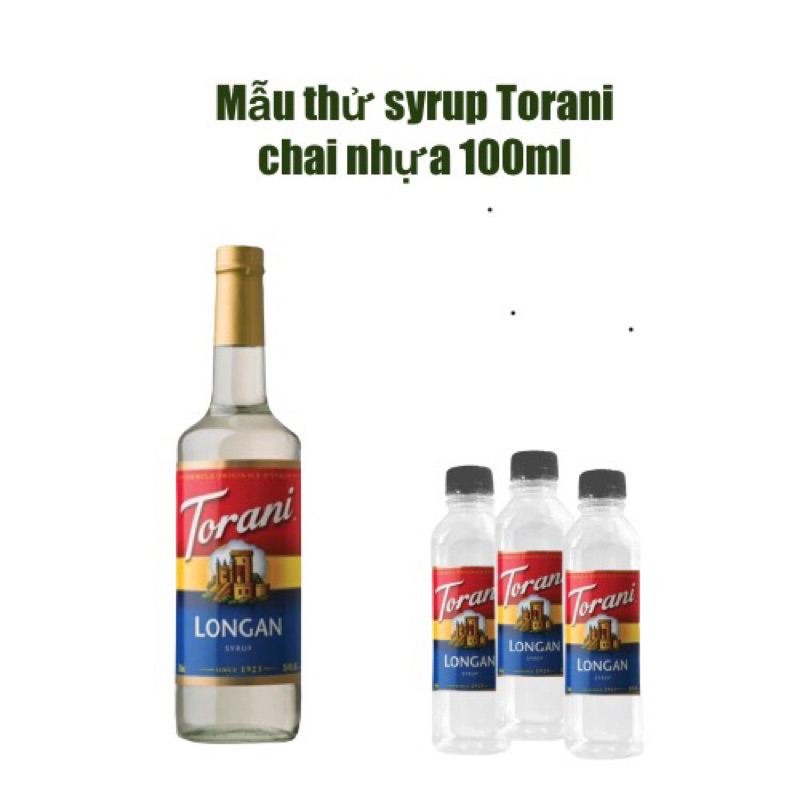 Sample syrup Siro Torani Plastic Bottle 100ml For Beverage test