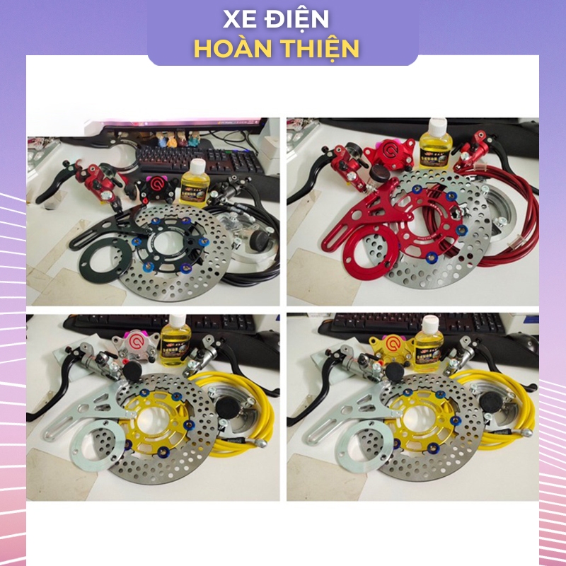 Full Combo set of CNC rear disc brakes for electric vehicles mounted ...