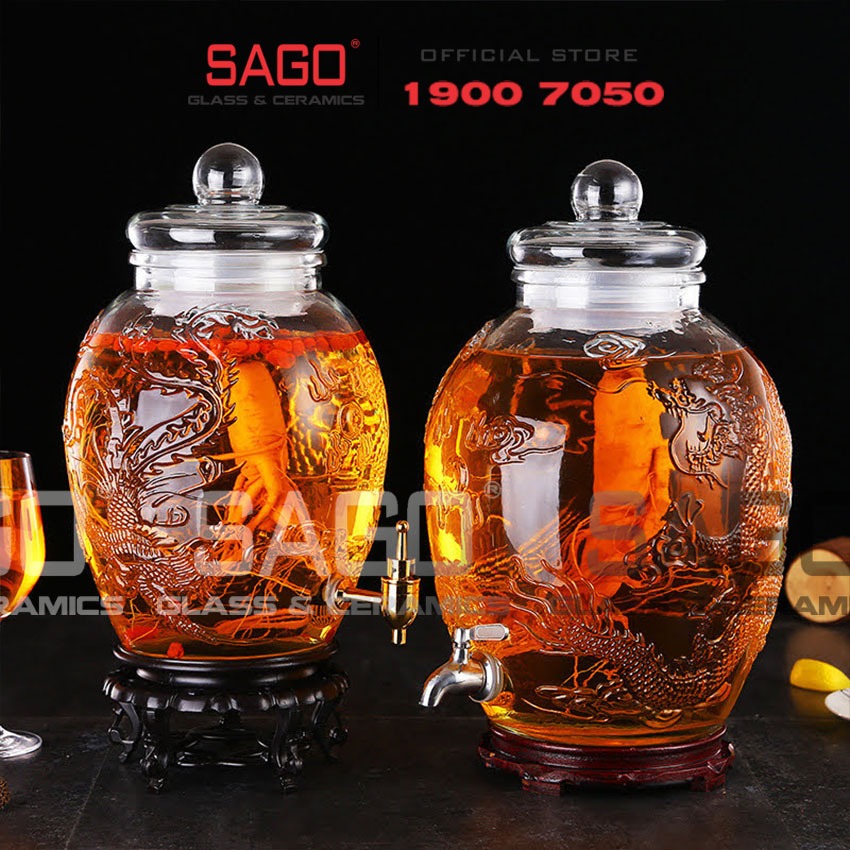 Glass Jars, Phoenix Or Lotus Jars From 6 Liters To 19 Liters Pattern