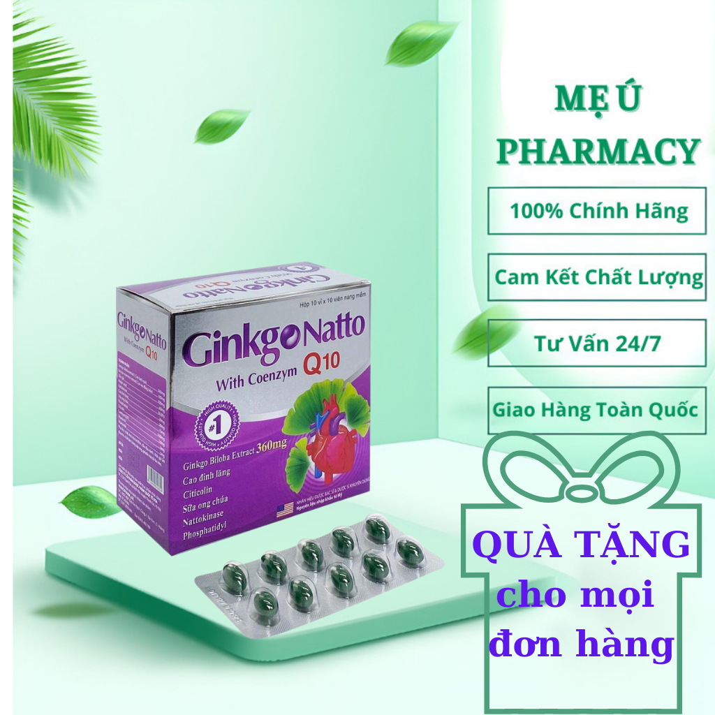 Ginkgo Natto With CoenzymeQ10 360mg Increase Blood Circulation, Reduce