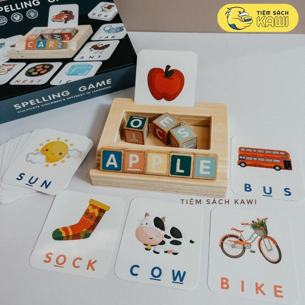 Jeu D'épellation En Bois - Apprentissage Alphabet Et Mots | Pour Enfants 2-5 Ans, éducatif