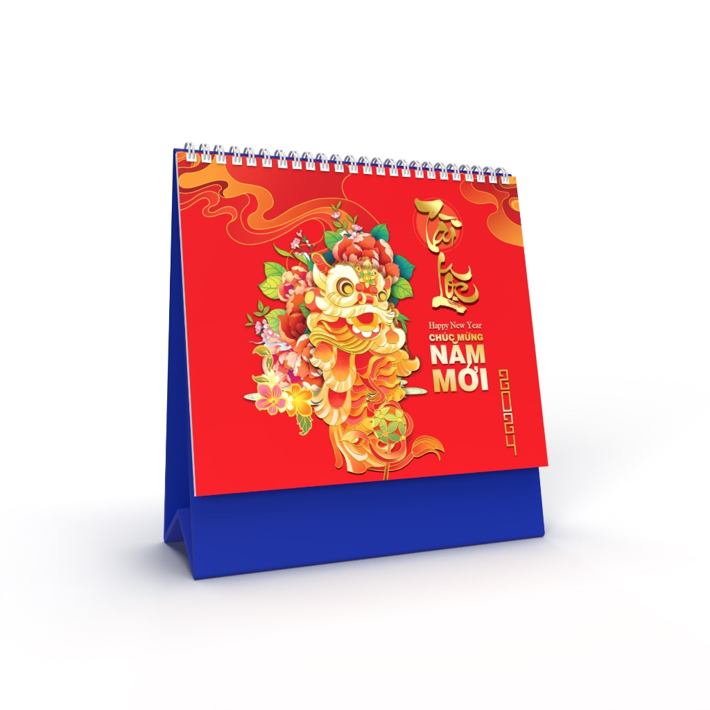 Desktop Calendar, Wall Calendar, Calendar CNY 2024, Calendar Bloc