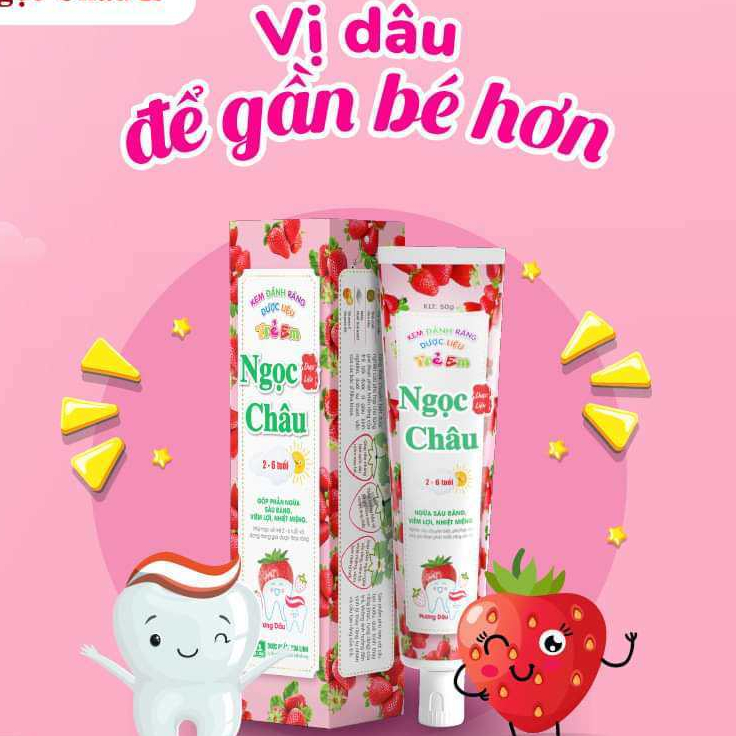 Ngoc Chau Herbal Toothpaste Children Strawberry Flavor (2-6 Years Old ...