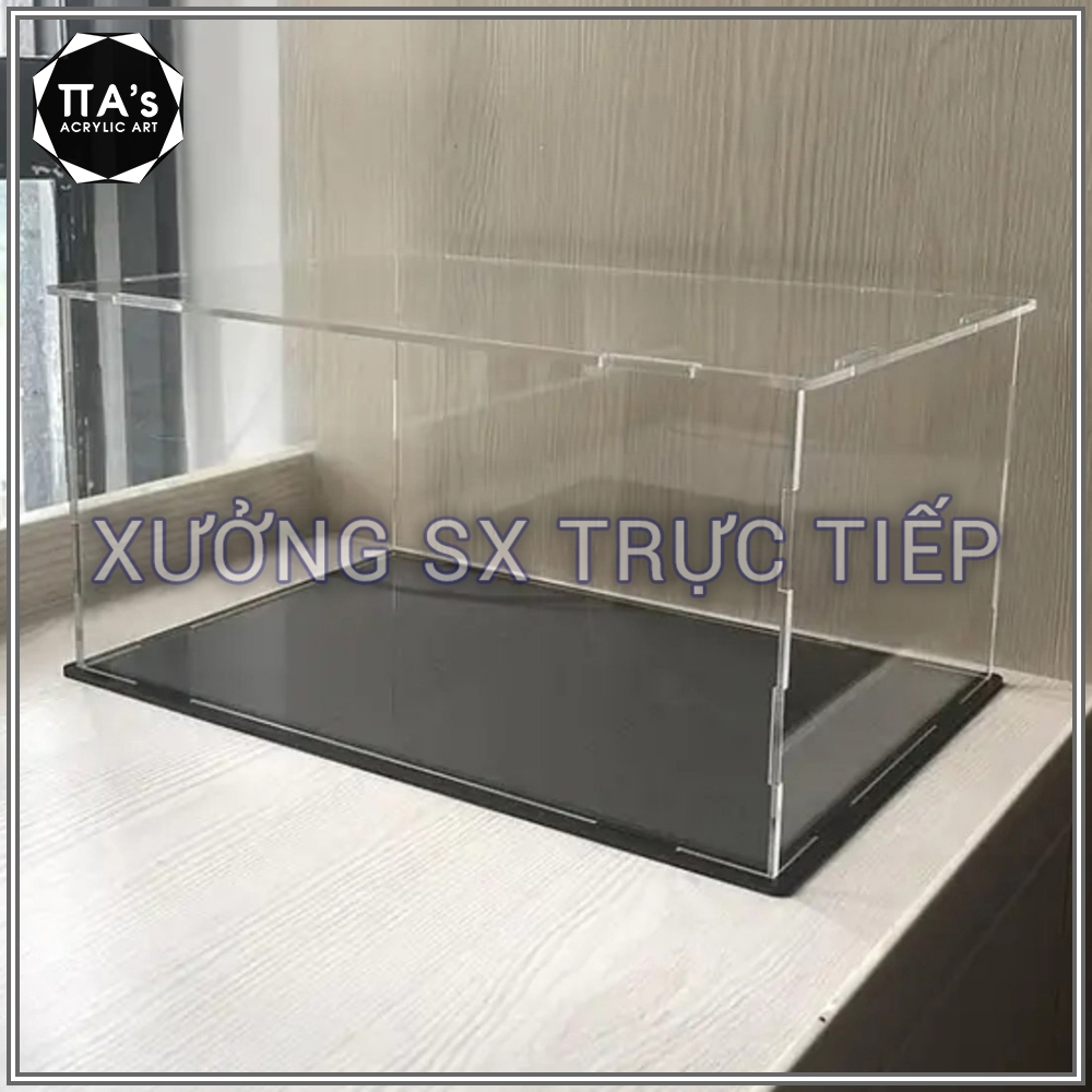 Transparent mica box for model display, model display box with ...