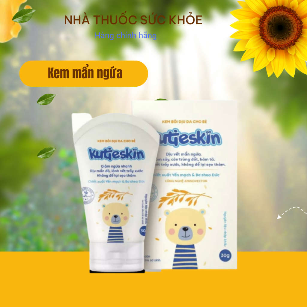 Kutieskin Baby Soothing Cream 30gr Soothes Rashes, Rash, Insect Bites