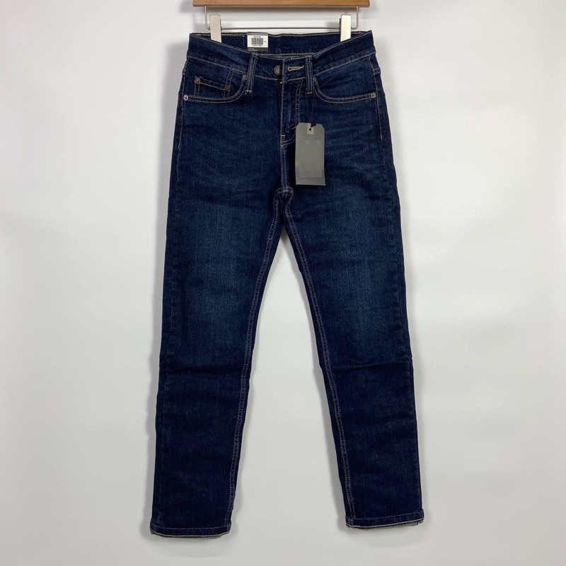 High quality men's jeans in dark green stretch jeans with slimfit stand