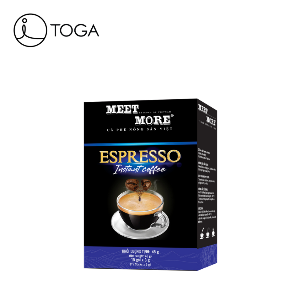 Meet More Espresso Instant Coffee (Box Of 15 Packs * 3 Grams) Shopee