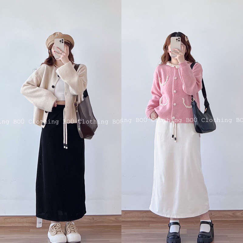 BOÓ Clothing dynamic long elastic waist skirt (real photo) | Shopee ...