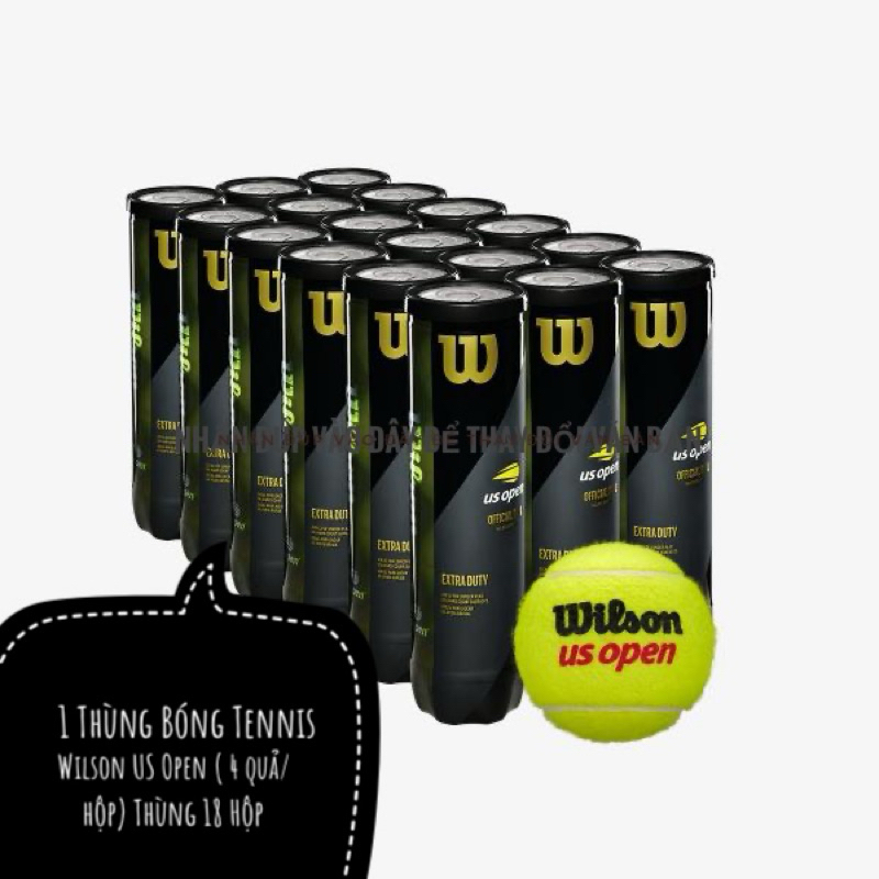 1 Carton Of Wilson US Open Tennis Ball (4 Balls / Box) Carton Of 18