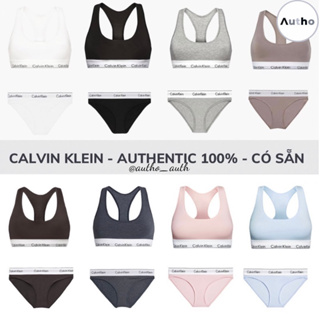 Ready Stock / 100% Genuine] Set Calvin Klein Modern Cotton Lightly Lined  With Foam (Gray)