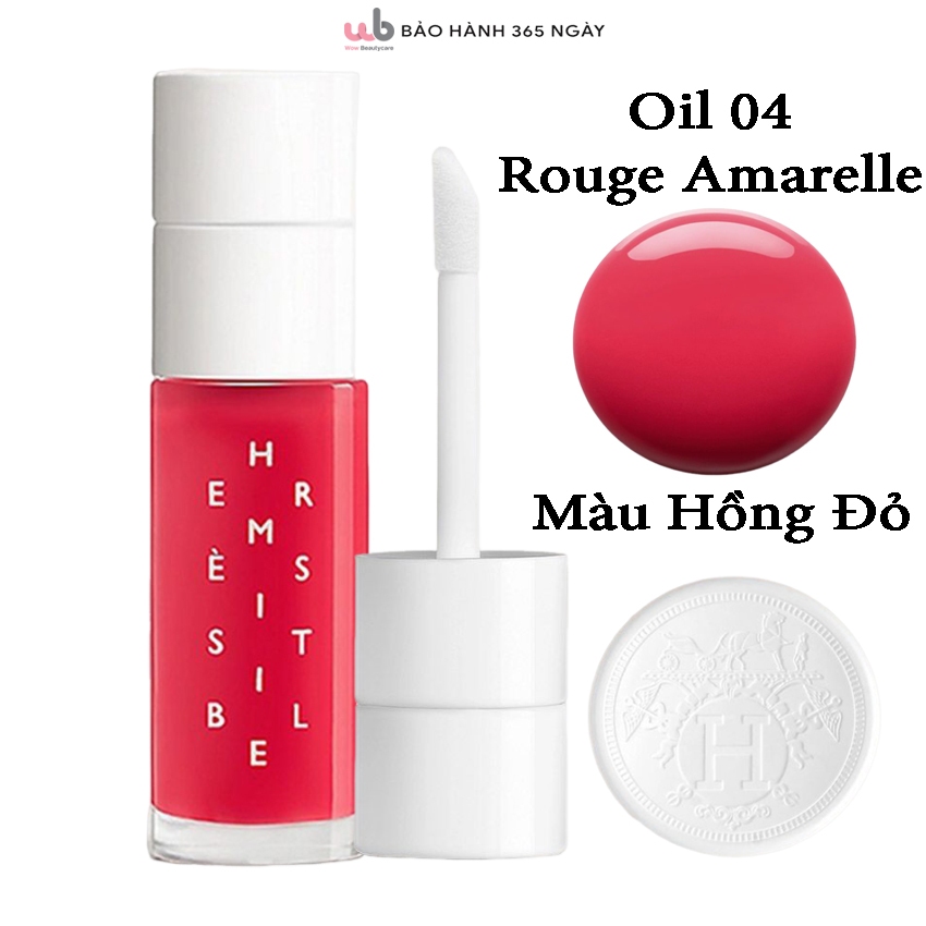 HERMÈS Hermes 04 Oil Red Pink Lip Balm, Rouge Amarelle, Hermes