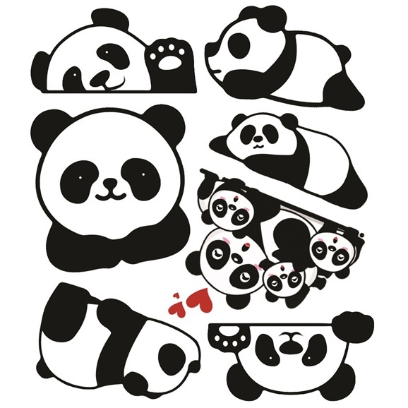 Sticker 7 stickers to decorate PANDAS electrical outlet | Shopee Singapore