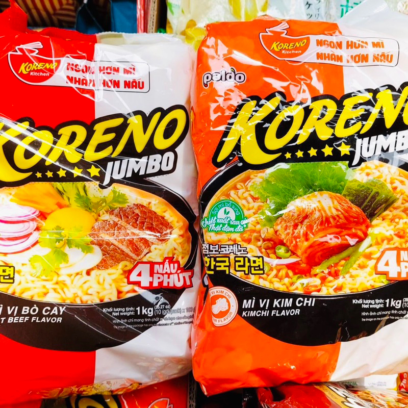 Koreno Jumbo Noodles 1 Kg Bag - Korea (all flavors: spicy beef ...