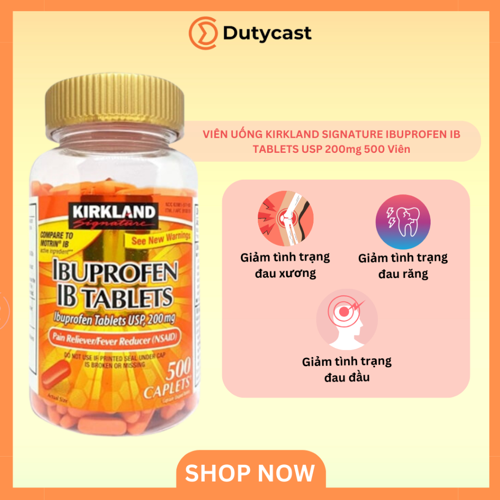 Kirkland Signature Ibuprofen Ib Tablets USP 200mg 500 Tablets Shopee