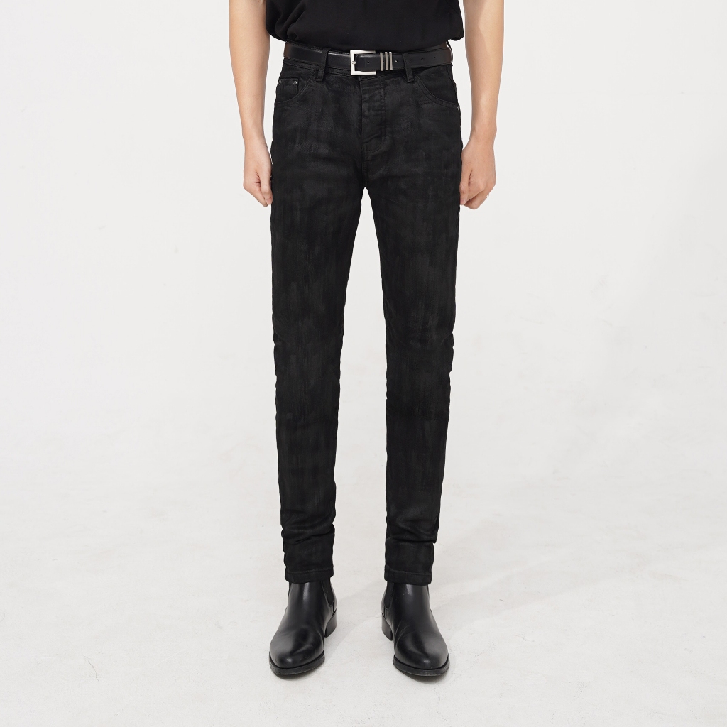 Premium Wax - Waxed Black Jeans fom skinny - Roy Design