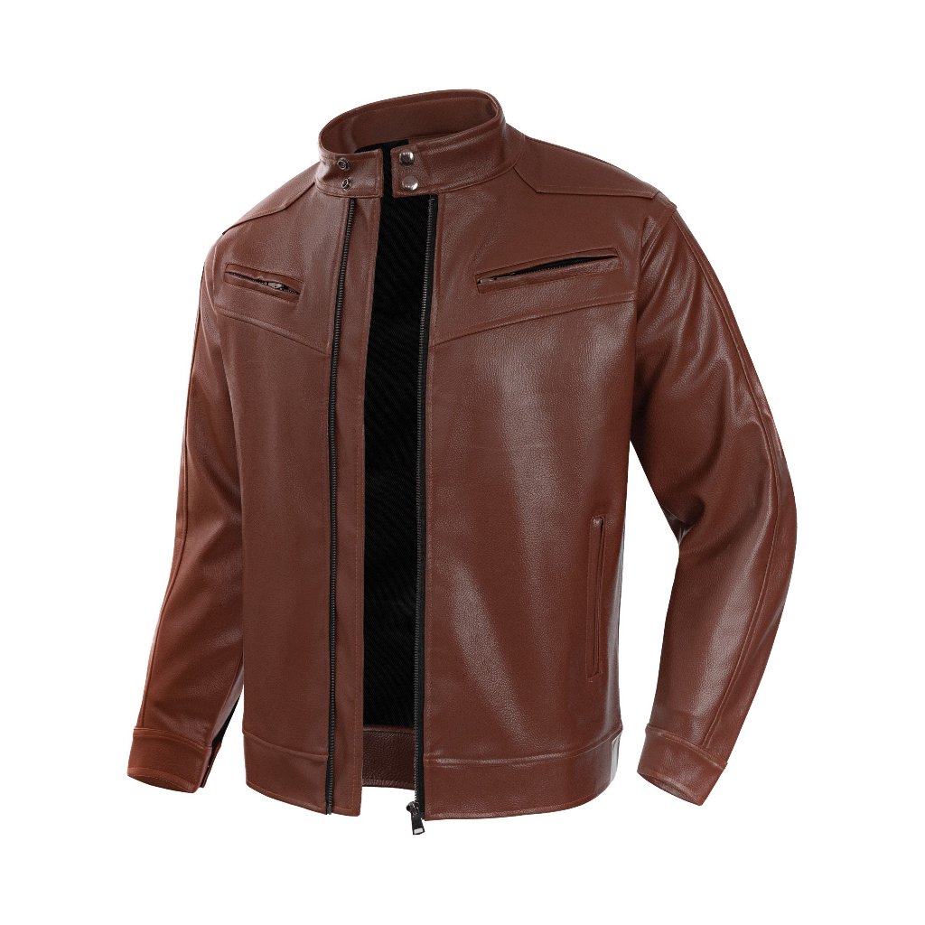 Jacket Men's PVC Leather Biker bag LADOS-2103, scratch-resistant
