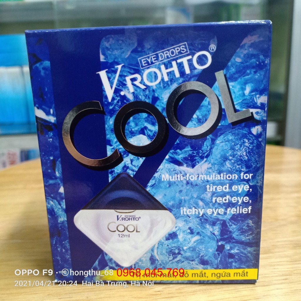 V.rohto COOL Eye Drops 12ml Reduce Eye Fatigue, Red Eyes