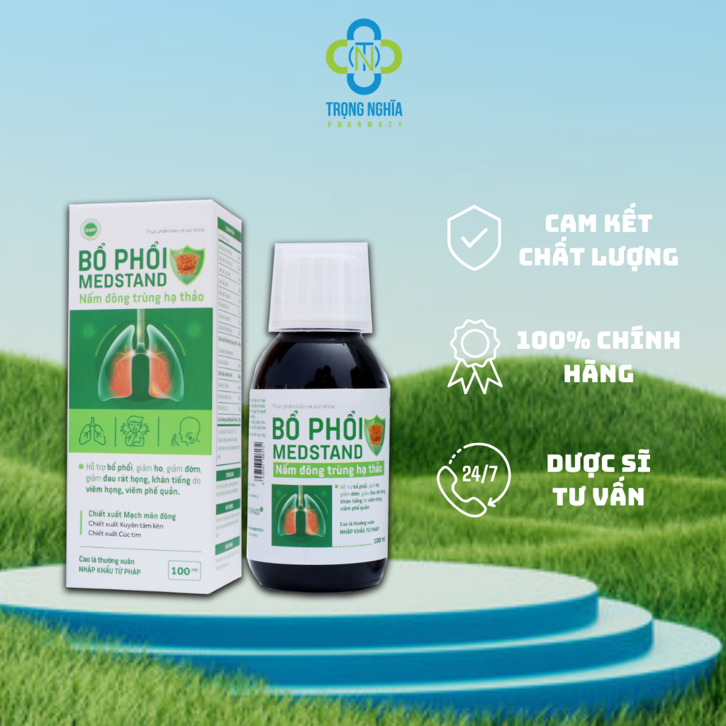 Lung Syrup, Sputum Cough Reduction, Sore Throat, Hoarse Lungs Medstand