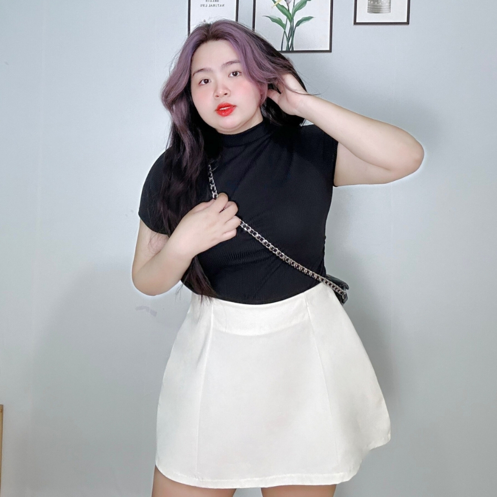 Khaki plus size a line skirt sale