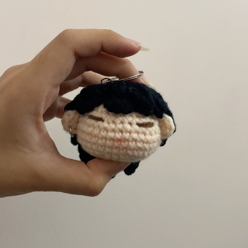 Handmade wool keychain with human head shape (custom order) | Shopee ...