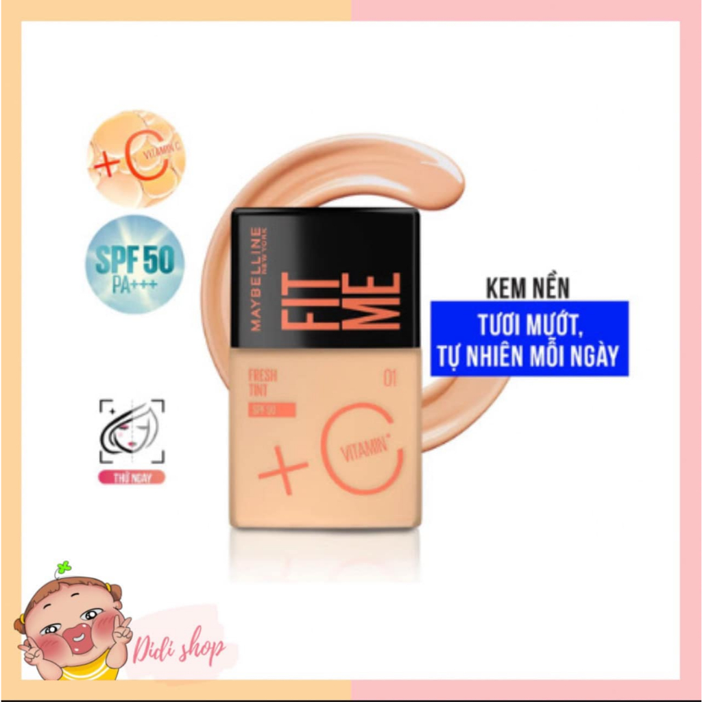 Maybelline Fit Me Fresh Tint With Vitamin C Skin SPF 50PA+++ Oil-free 30ml  