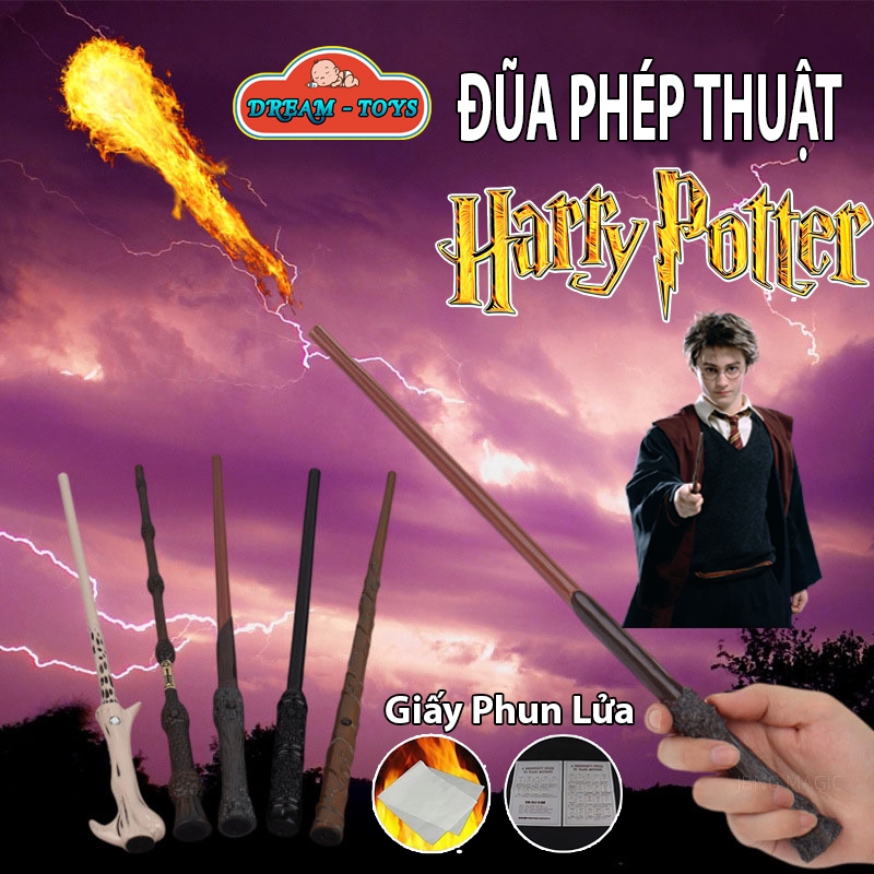 Harry Potter Magic Wand Releases Fire with Magic Paper with 8 Premium ...
