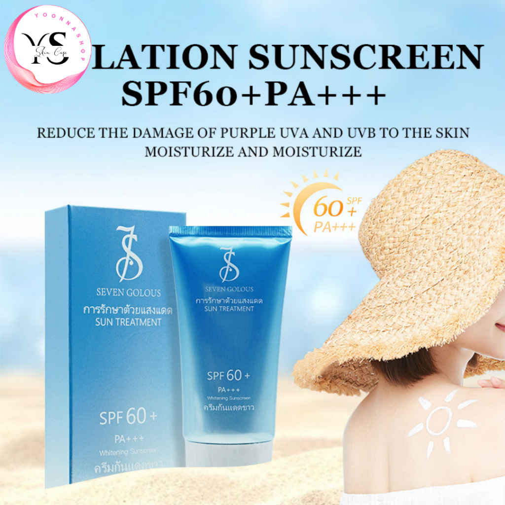 Seven GOLOUS skin whitening sunscreen 60g, domestic product in Thailand ...