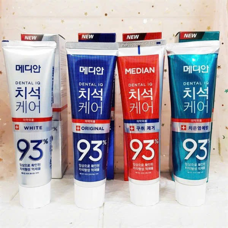 Korean Toothpaste Median Dental IQ 93 Tube 120g White Teeth Fragrant
