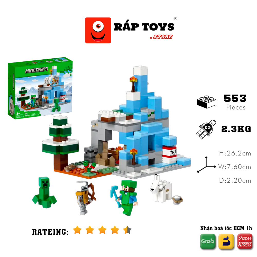 Assembly Model Set | Minecraft THE FROZEN PEAKS | 304 PCS,Decorative ...