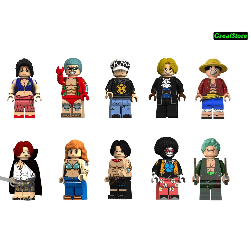 [Ready Stock] MINIFIGURES LEGO One Piece Zoro Luffy ACE Sanji Shanks ...