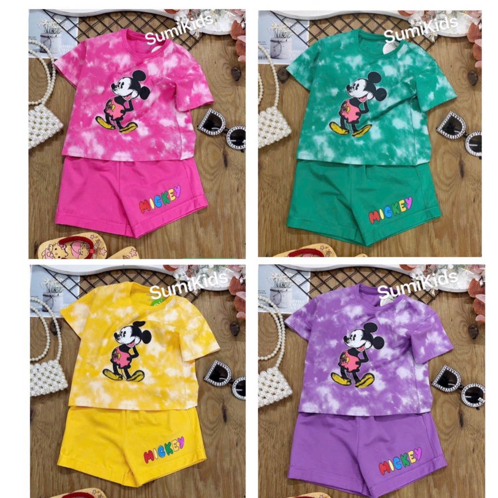 Sumikids cute mickey thigh-high set for girls to wear at home, super ...