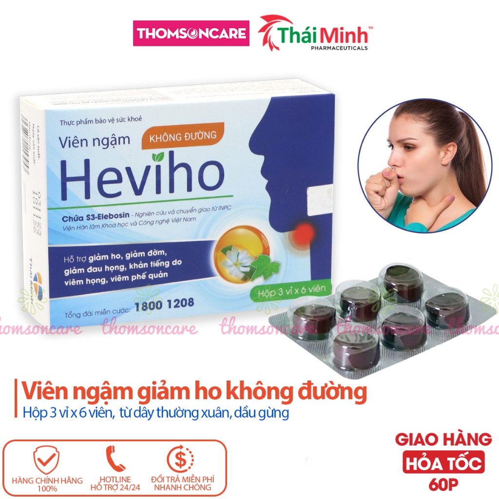 Heviho SugarFree CoughReducing Lozenges, Helping To Reduce Cough