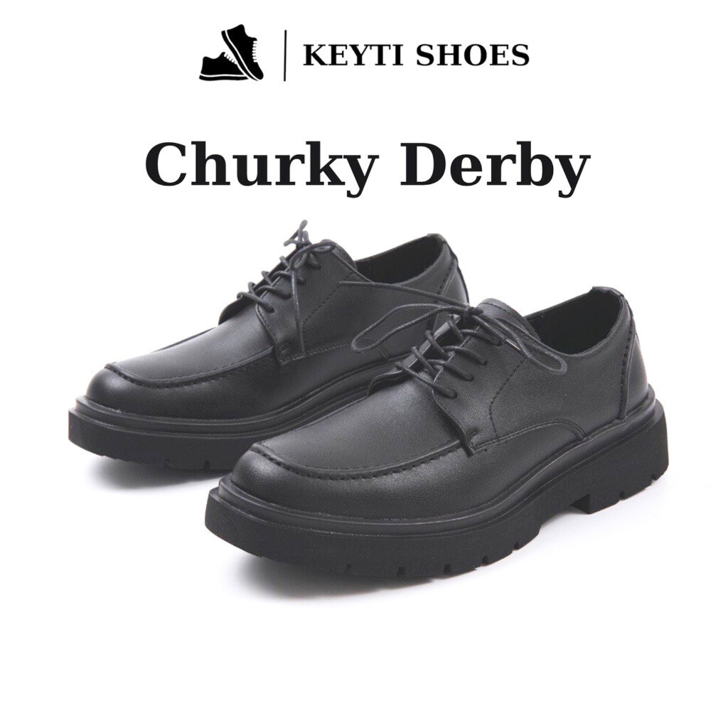 Men's CHUNKY DERBY low-cut office-style dress shoes with