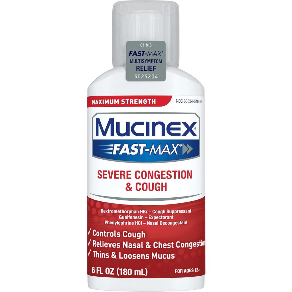 [DATE 1 / 2025] Mucinex FastMax Severe Congestion & Cough Siro Bottle