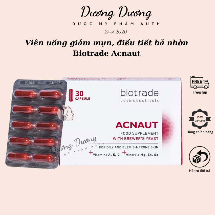 Biotrade Acnaut Food Supplement acne-reducing and sebum-regulating ...