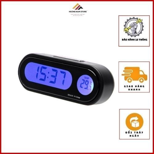 V2 mini car electronic clock with integrated temperature measurement ...
