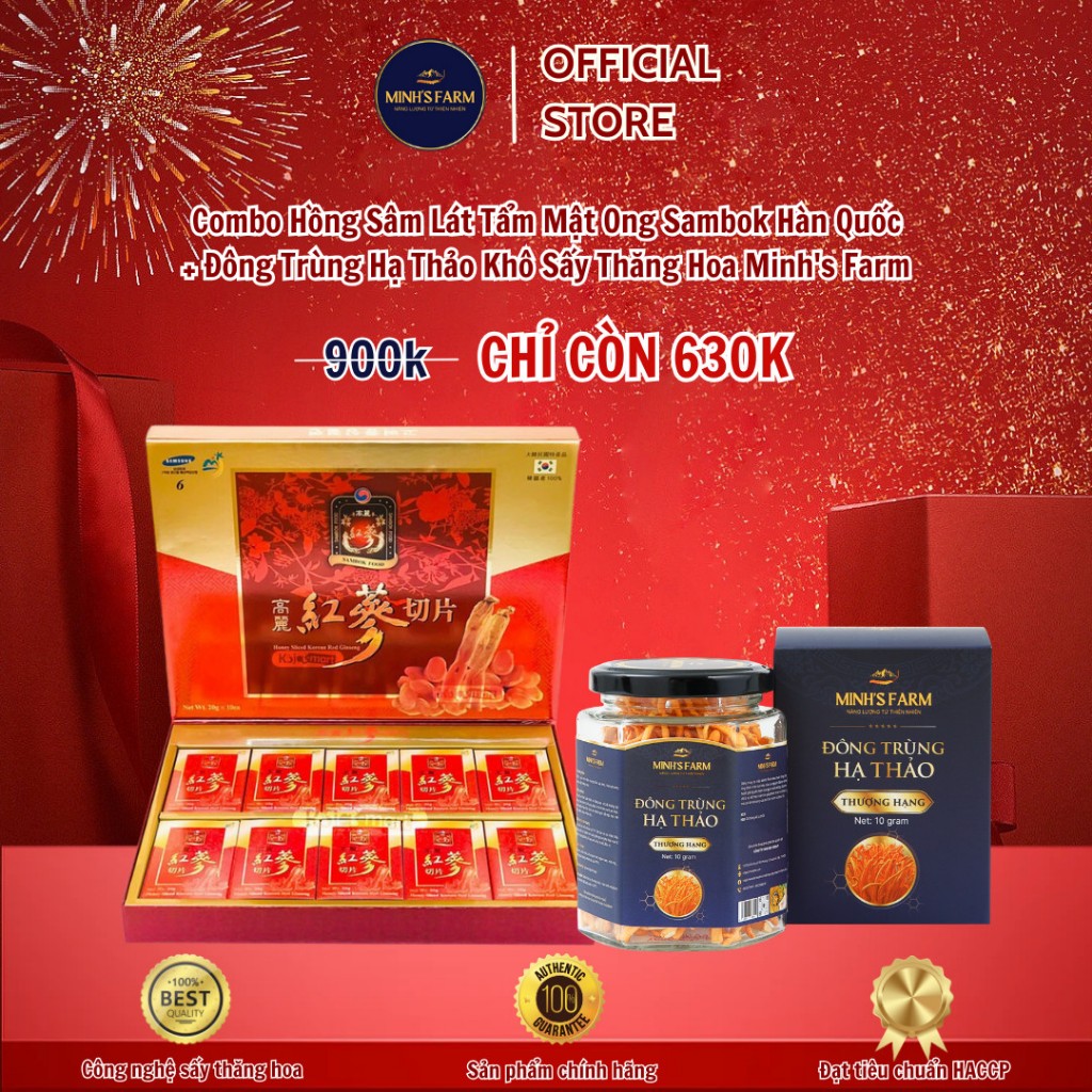 Combo Korean Sambok Honey Sliced Red Ginseng (Box 200gr) + Minh's Farm ...