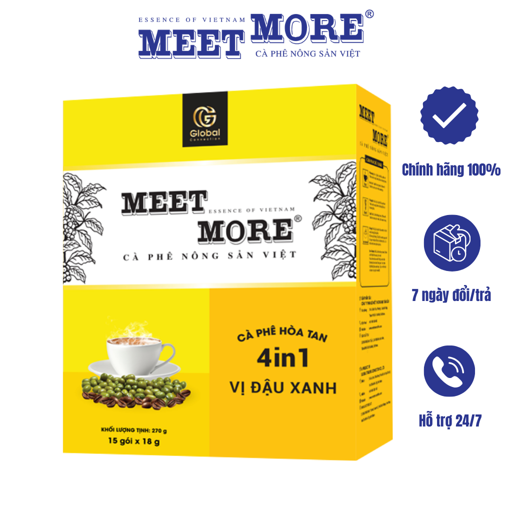 Meet More Green Bean Instant Coffee Box (15 Packs x 18g) Shopee Singapore
