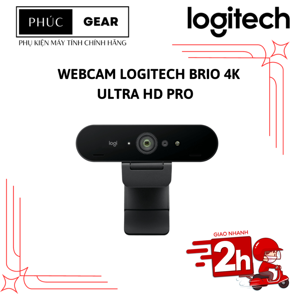 Genuine Logitech Brio 4K Ultra HD Pro Webcam V-U0040