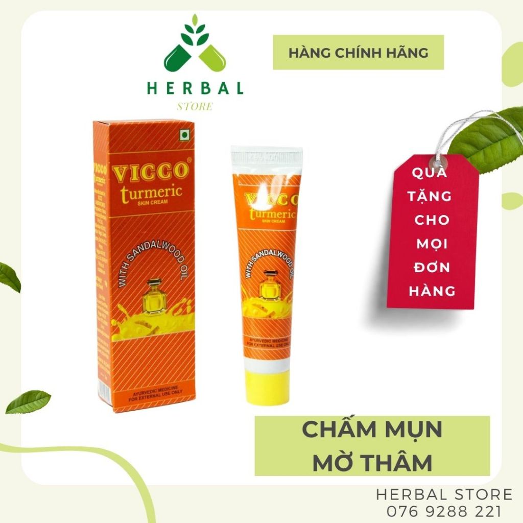 Vicco Turmeric Cream 30g herbal Cream fades dark spots, acne from India Shopee Singapore