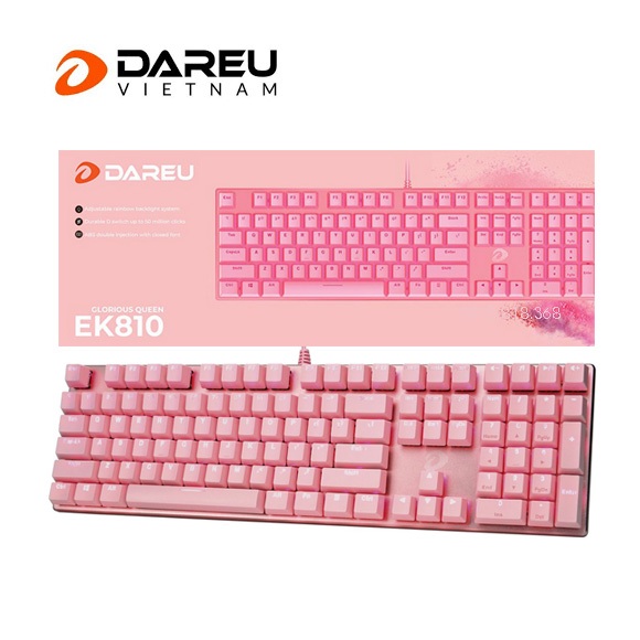 Dareu EK810 Queen Pink Blue switch mechanical keyboard (light LED ...