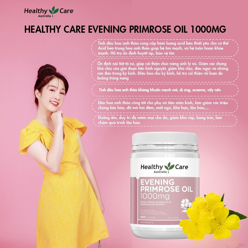 Evening Primrose Oil Healthy Care Primrose Oil 1000mg Balancing Female ...