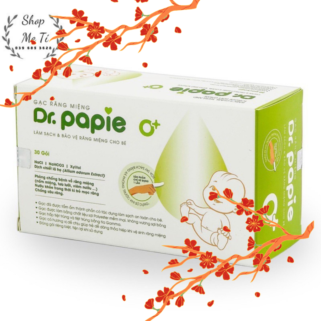Dr.papie Gauze Cleans And Protects Baby'S Teeth (30 Packs) | Shopee ...
