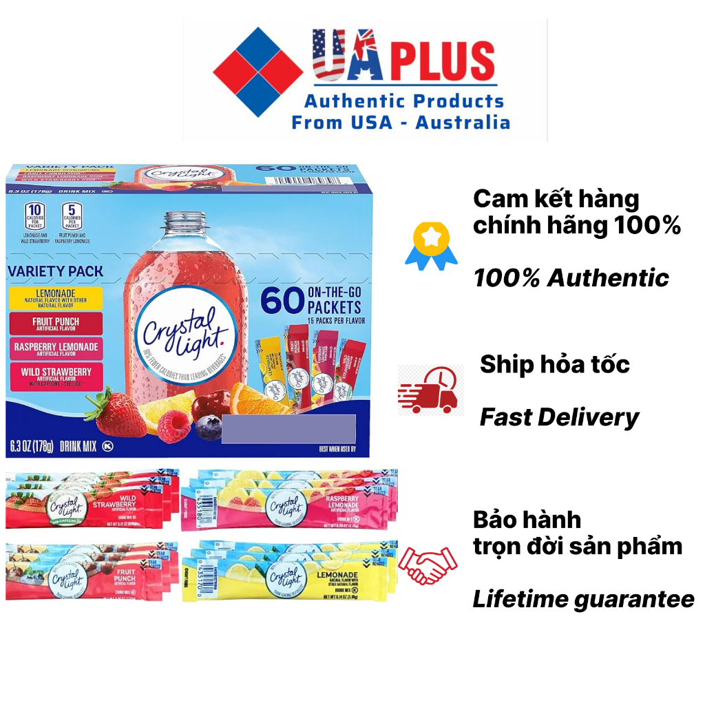 Crystal Light Powdered Drink Mix Variety Pack 60 packs Shopee Singapore