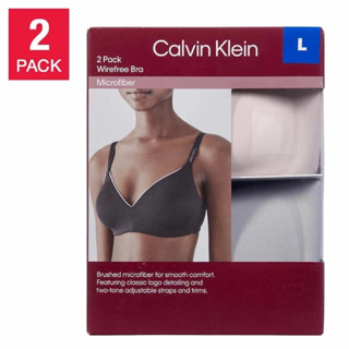 Calvin Klein Women's Cotton Stretch Unlined Bralette Sports Racerback Bra  2-Pack